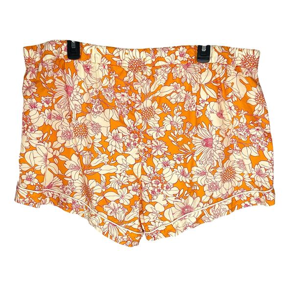 J. CREW Women’s Short Sleeved Poplin PJ set orange floral size xxl - Picture 7 of 7